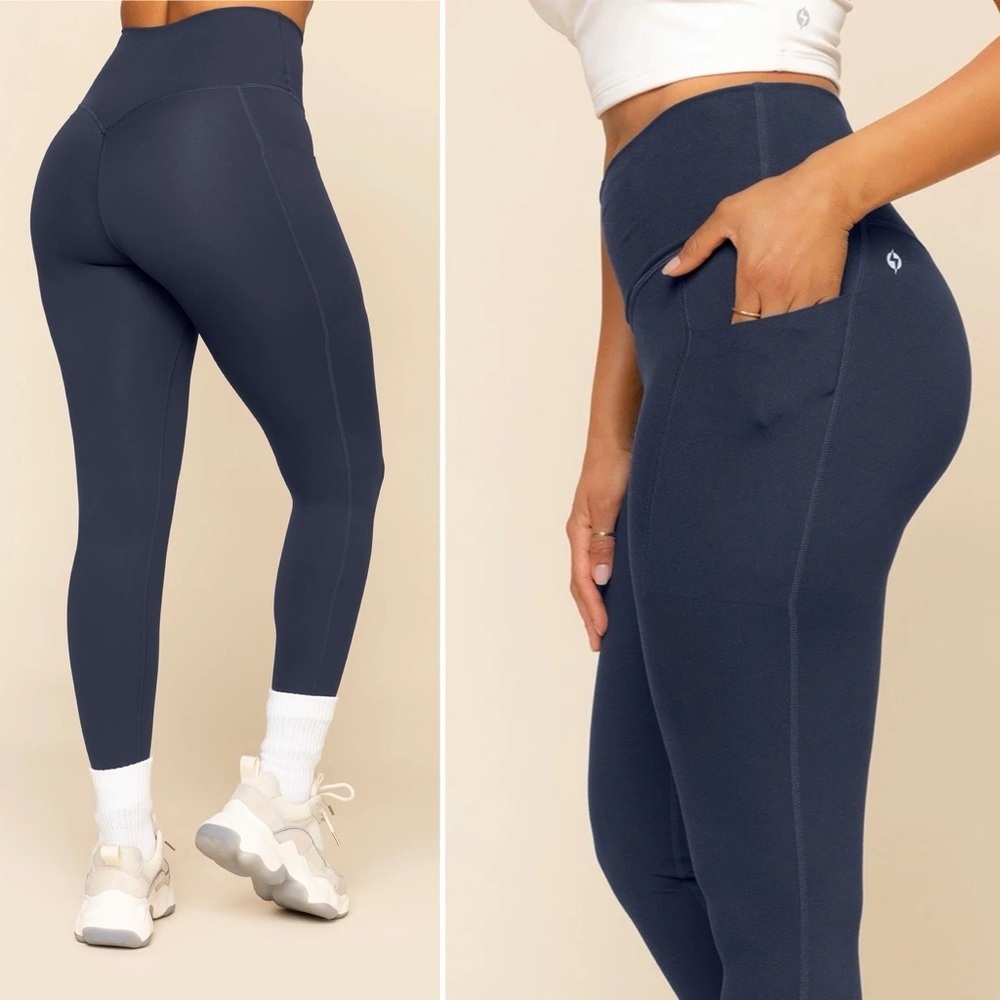 Popflex Cosmic Navy Pocketed Leggings Size S